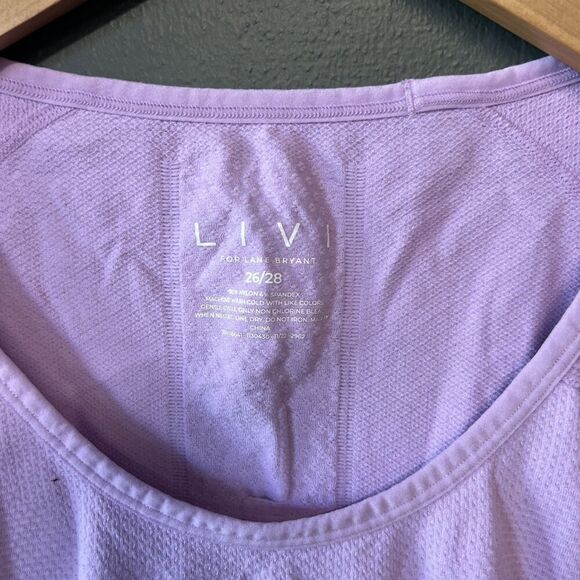 Livi Lane Bryant Top size 4X 26 28, Stretch Active Yoga Walk Run Orchid Purple - Picture 2 of 4